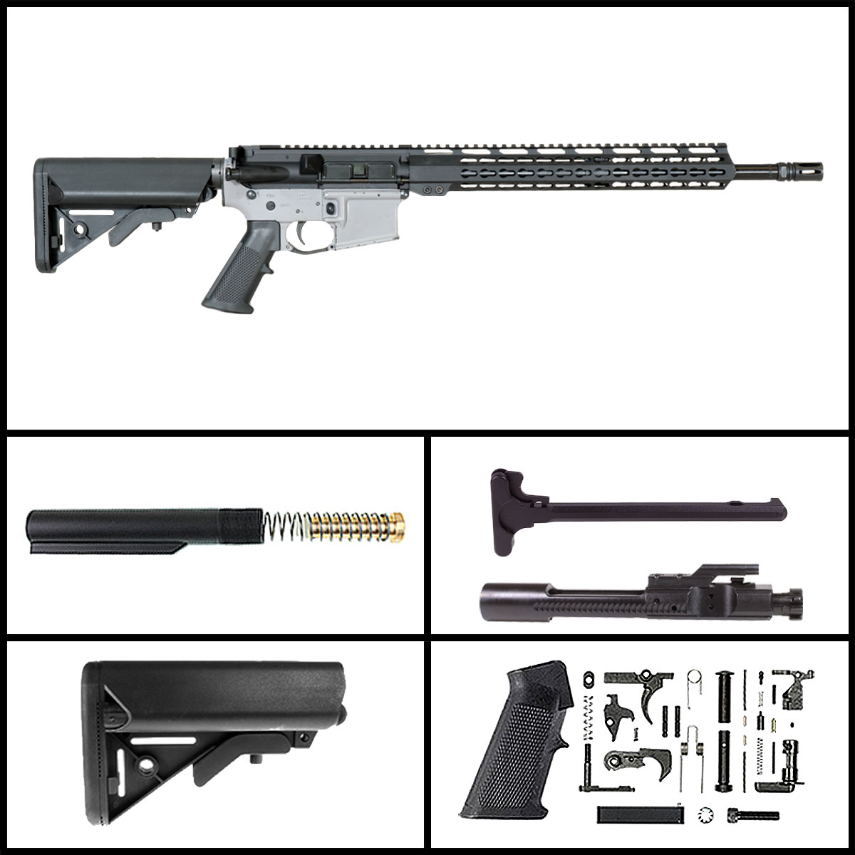 Davidson Defense 'Harvest Moon' 16-inch AR-15 7.62x39 Nitride Rifle Full Build Kit