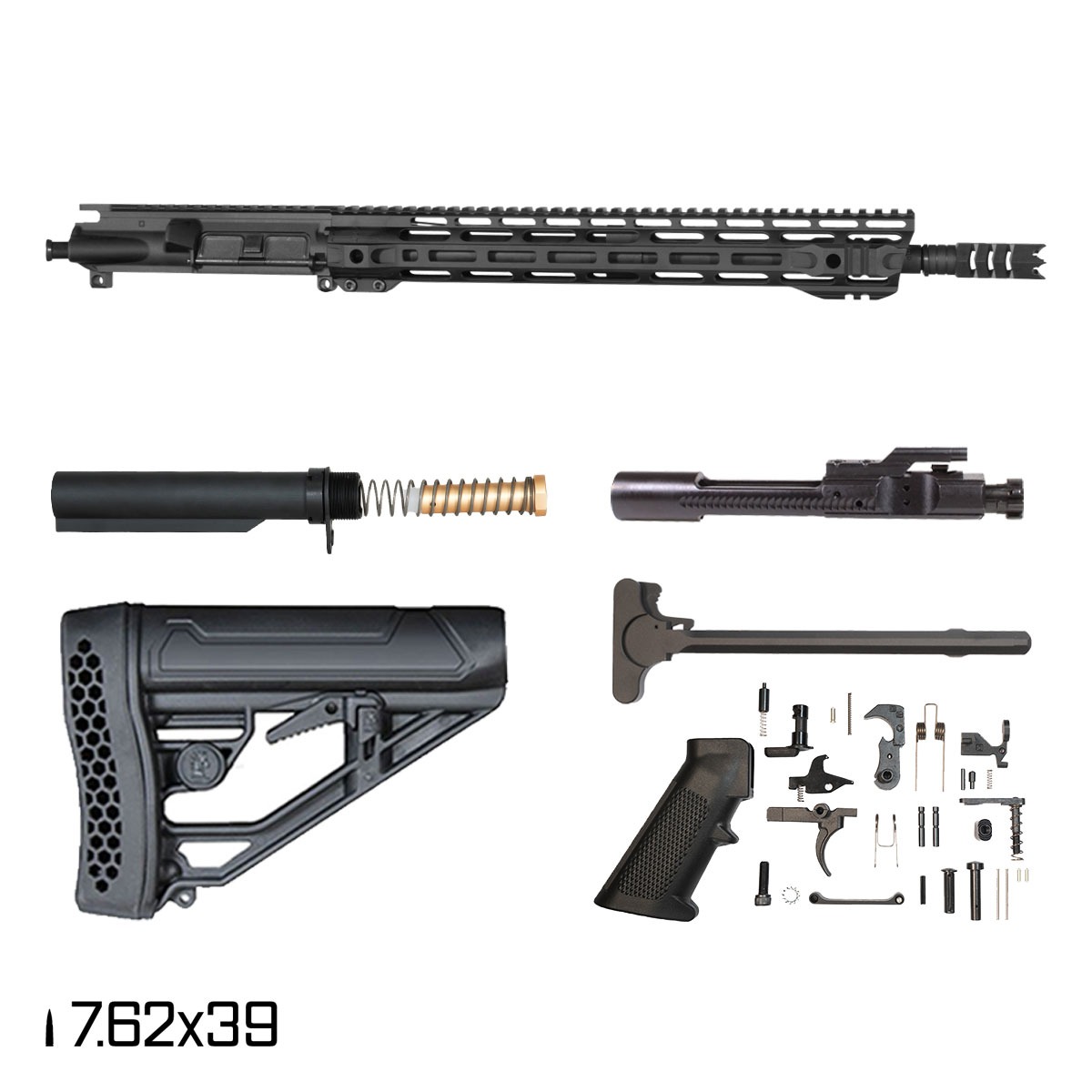 Davidson Defense Blackstar 16-inch Carbine-Gas 1:10 7.62x39mm AR-15 M-Lok Handguard Rifle Full Build Kit