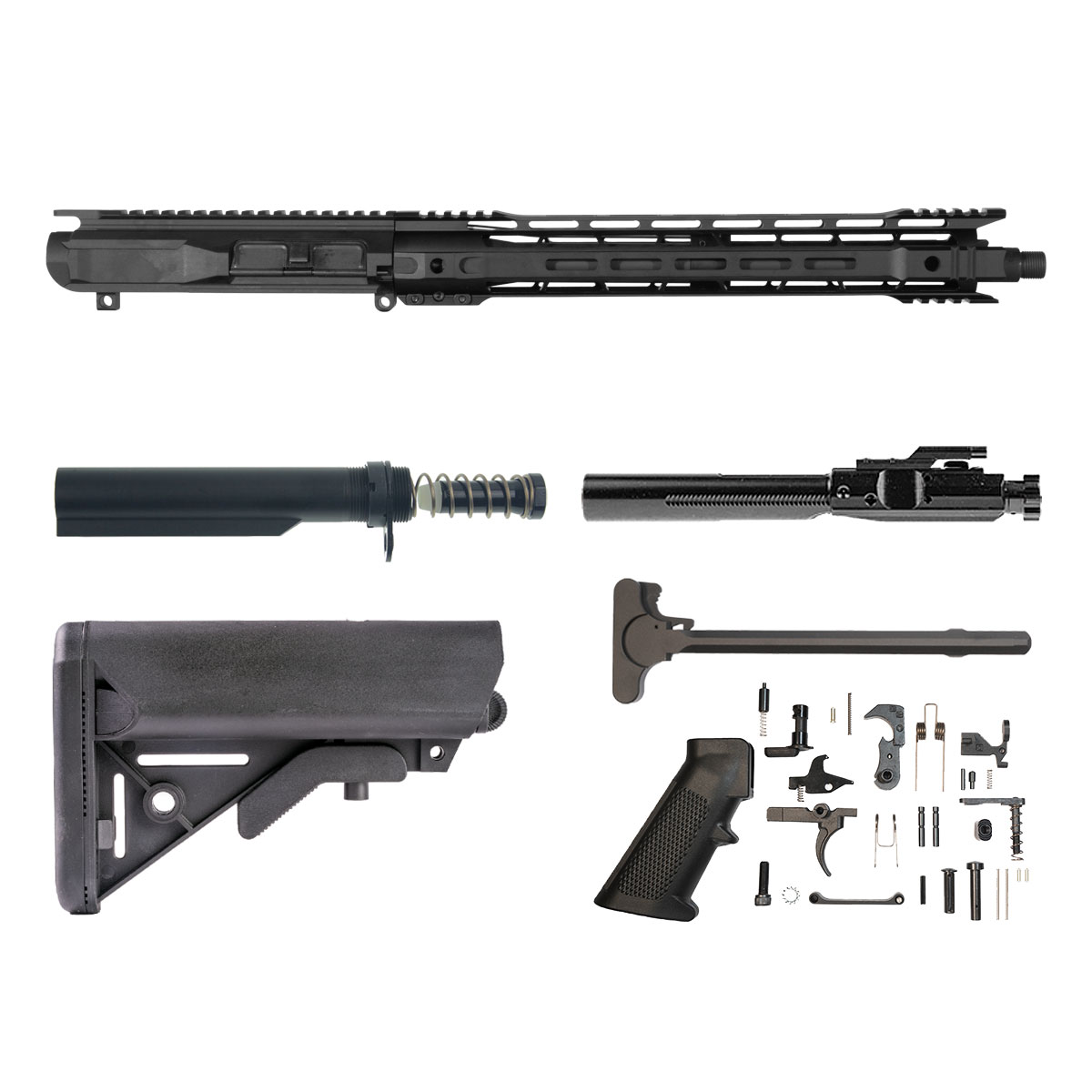 Davidson Defense Suppressor Ready Paragon 16-inch Carbine-Gas 1:3 8.6 BLK AR-10 Freefloat M-Lok Handguard Rifle Full Build Kit