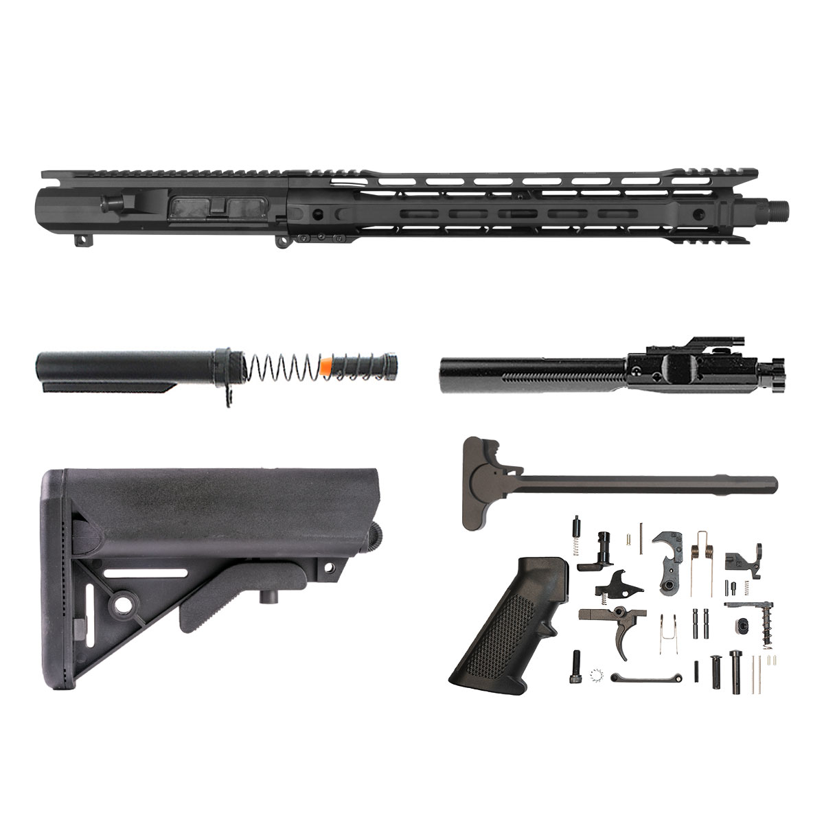 Davidson Defense Suppressor Ready Lattice 16-inch Carbine-Gas 1:3 8.6 BLK AR-10 Freefloat M-Lok Handguard Rifle Full Build Kit