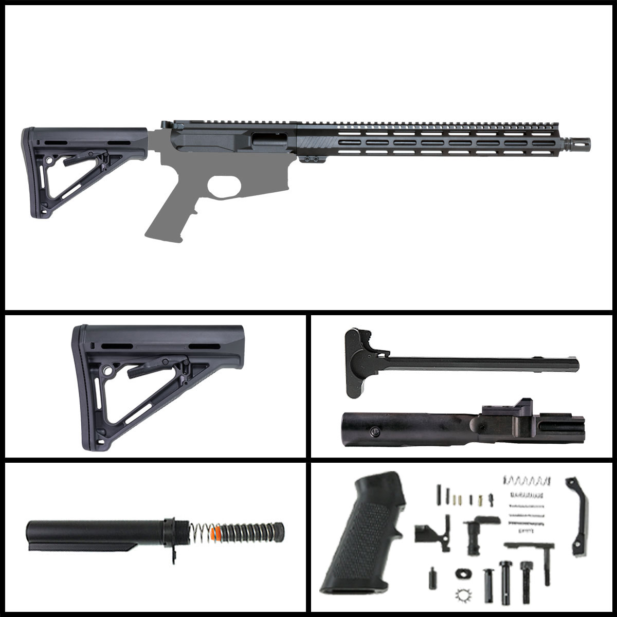  Davidson Defense 'M.A.V. 15 in 9MM' 16-inch AR-15 9mm Nitride Drop In Trigger Ready Rifle Full Build Kit