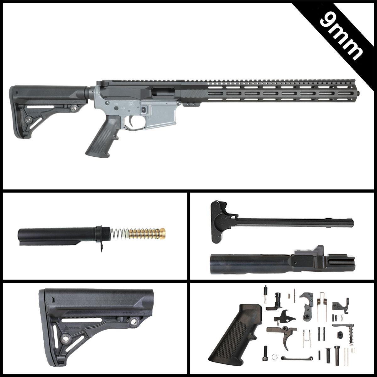 Davidson Defense Sindar (Suppressor Ready) 16-inch AR-15 9MM Rifle Full Build Kit
