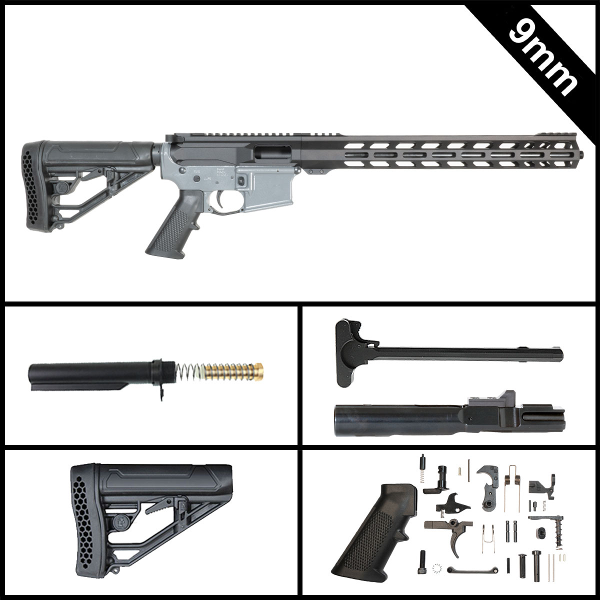 Davidson Defense Noldor (Suppressor Ready) 16-inch AR-15 9MM Rifle Full Build Kit