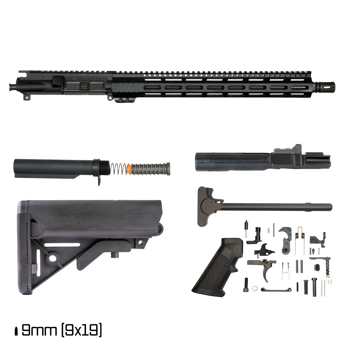 Davidson Defense Aegis 16-inch 1:10 9MM AR-9 Freefloat M-Lok Handguard Rifle Full Build Kit