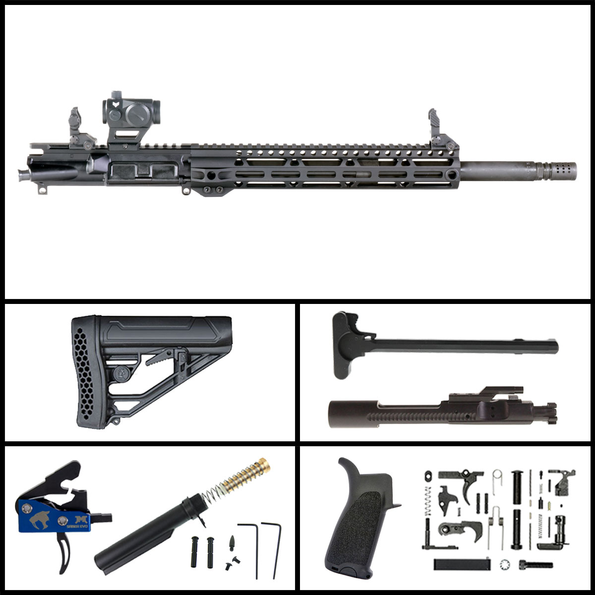 DD 'Thumper' 16-inch AR-15 .450 Bushmaster Manganese Phosphate Rifle Full Build Kit