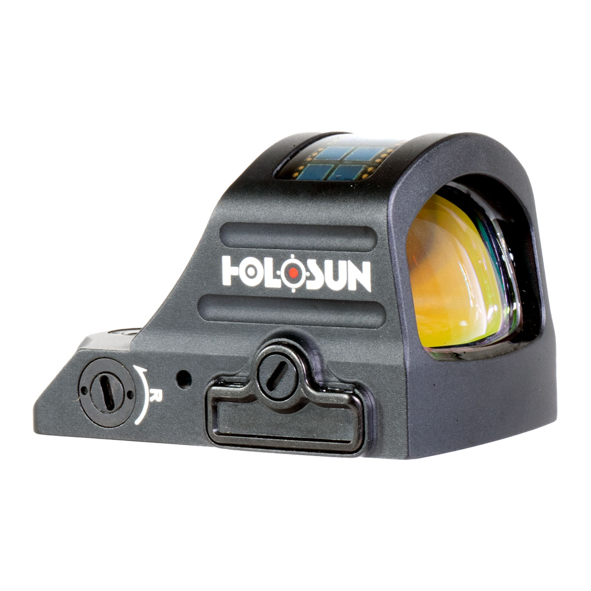 Holosun Technologies, 407C-X2, Red Dot, 2 MOA, Black, Side Battery, Solar Failsafe, Mount Not Included Single Reticle Option