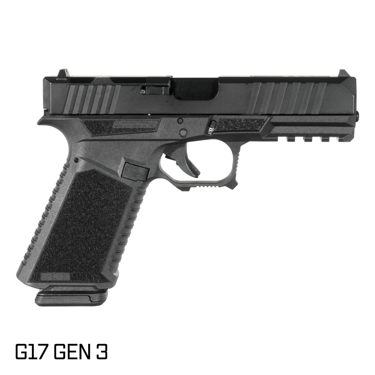 DTT Stiffler MFG Wayfinder Ported Nitride Barrel G17 Gen 1-3 Compatible 9MM Nitride RMR Black Frame Complete Handgun