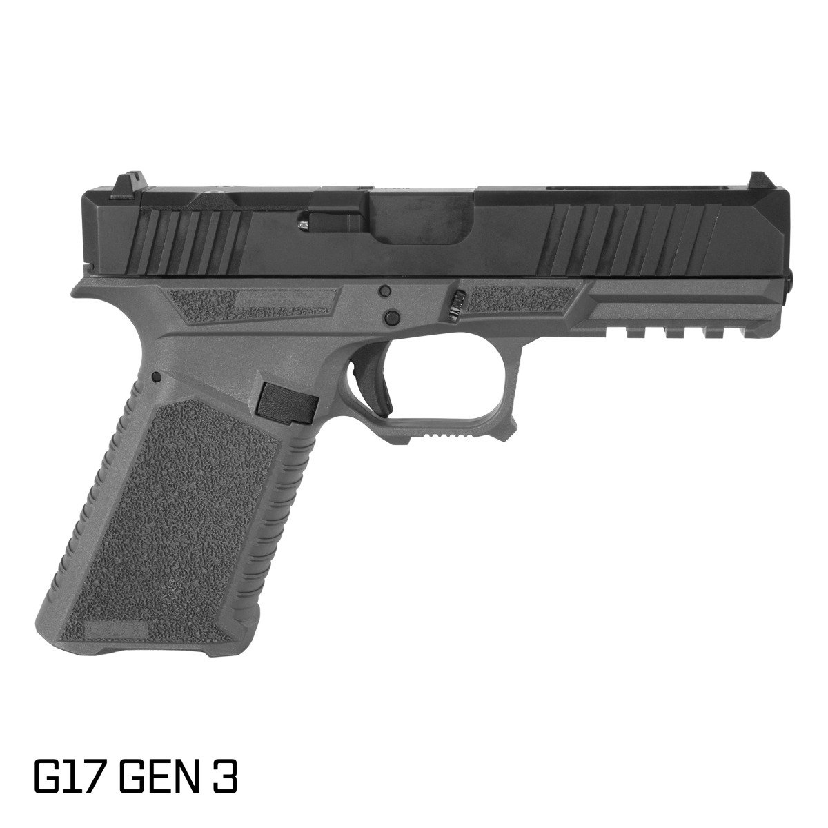 DTT Stiffler MFG Wayfinder Crowned Barrel G17 Gen 1-3 Compatible 9MM Nitride RMR Gray Complete Handgun