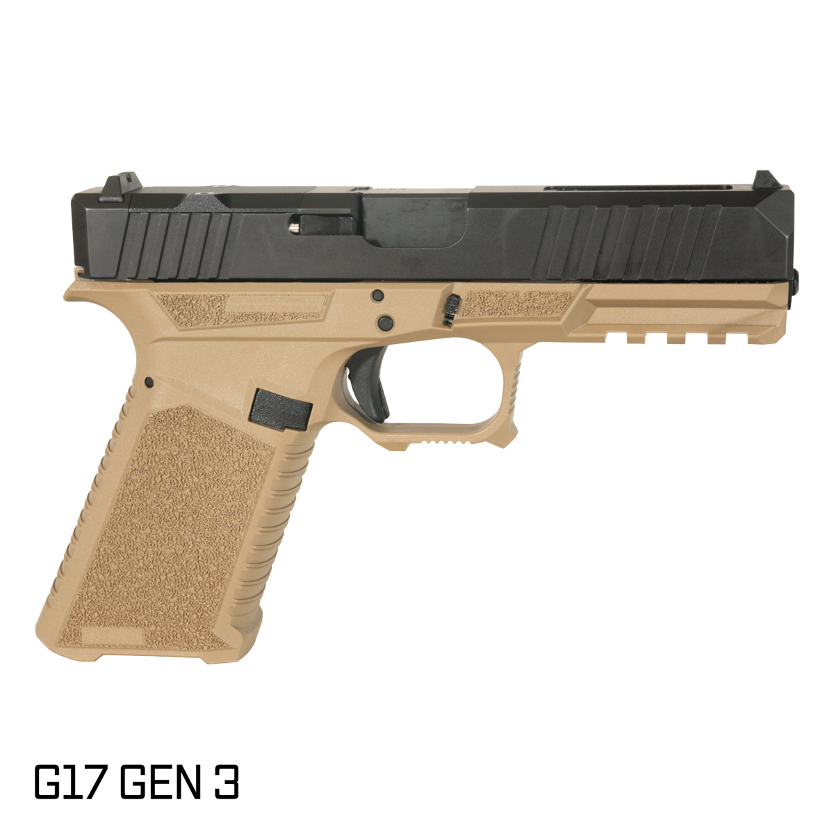 DTT Stiffler MFG Wayfinder Crowned Barrel G17 Gen 1-3 Compatible 9MM Nitride RMR FDE Complete Handgun