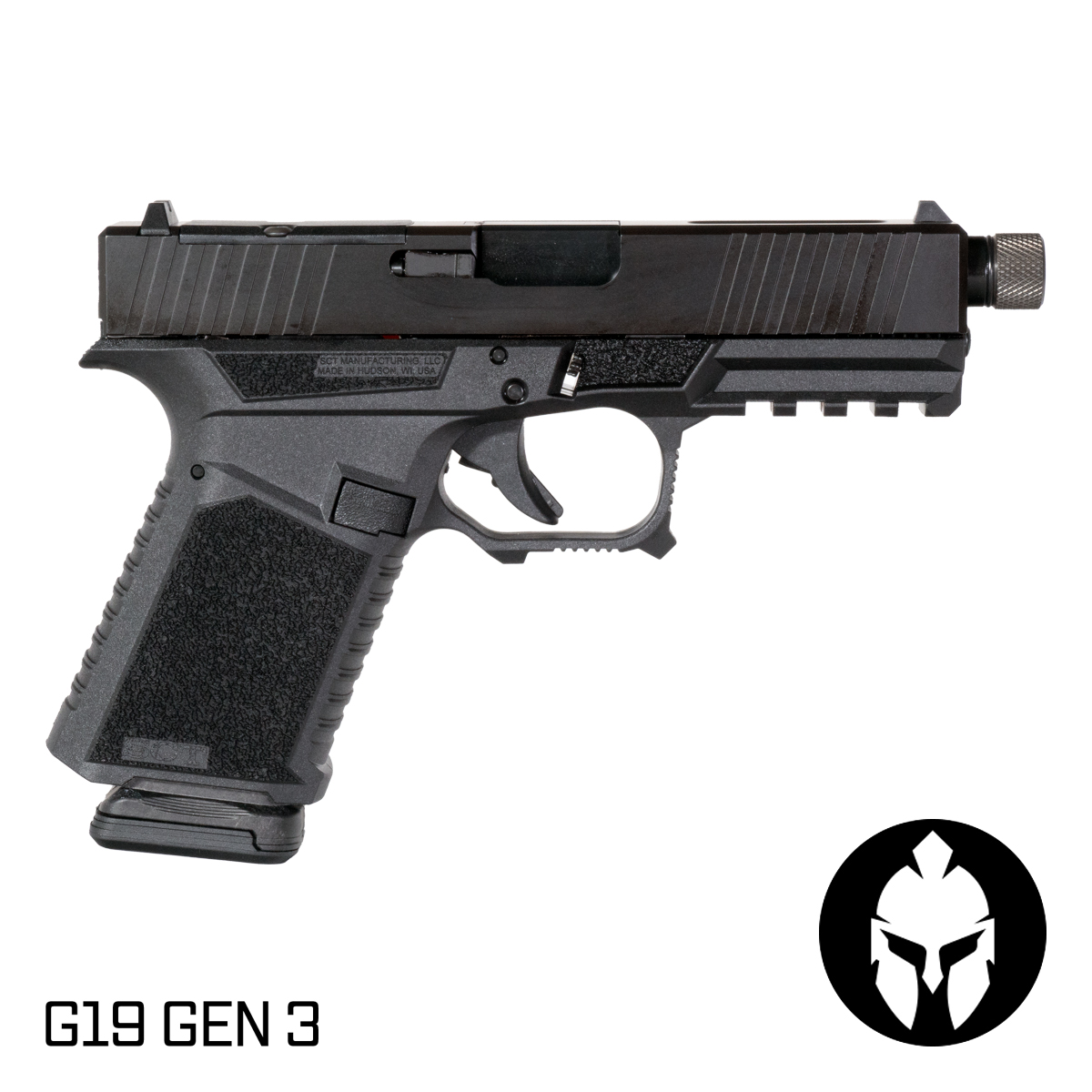 Davidson Defense Paladin Nitride Threaded Barrel G19 Gen 1-3 Compatible 9MM Black RMR Complete Handgun