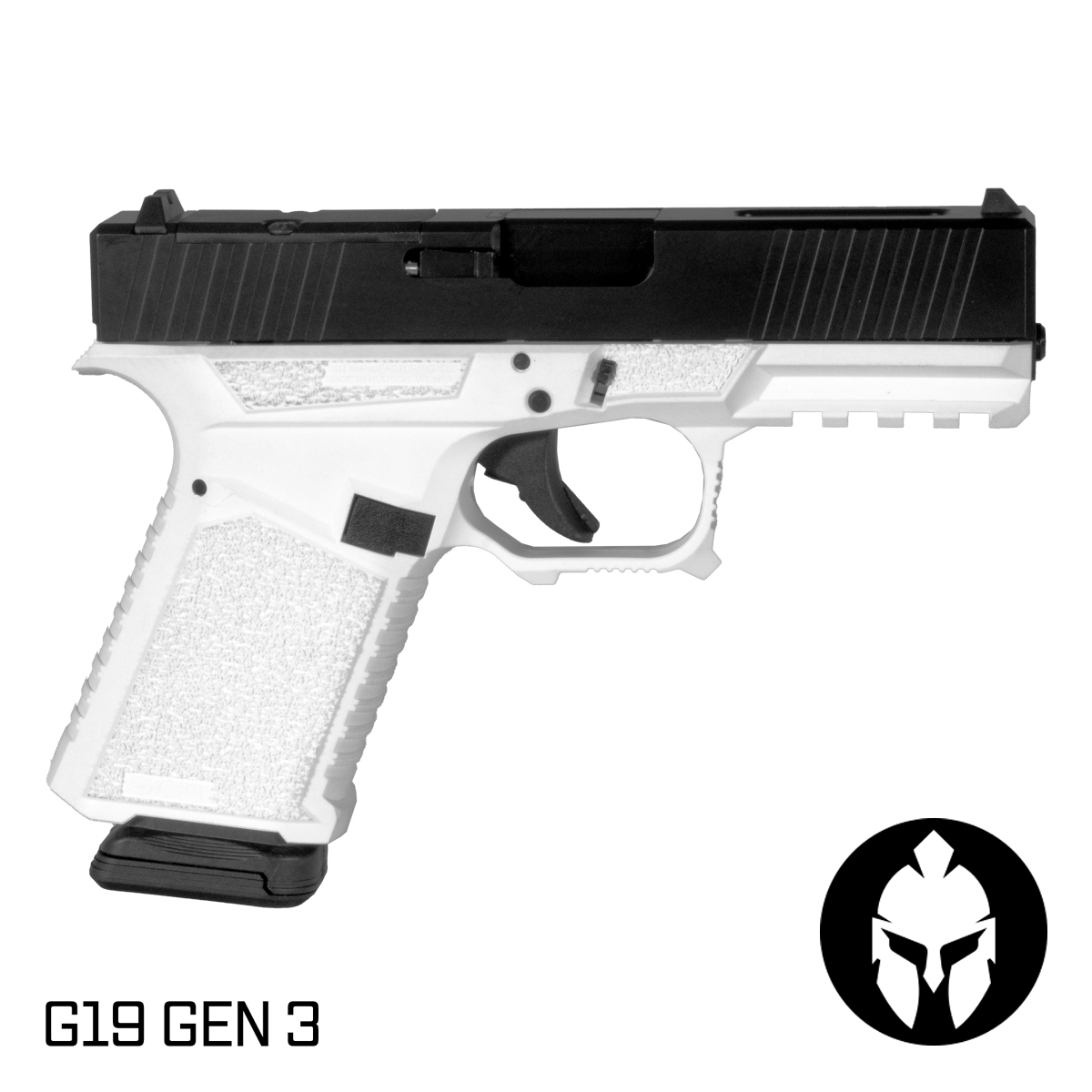 Davidson Defense Paladin Ported Nitride Barrel G19 Gen 1-3 Compatible 9MM Black RMR White Frame Complete Handgun