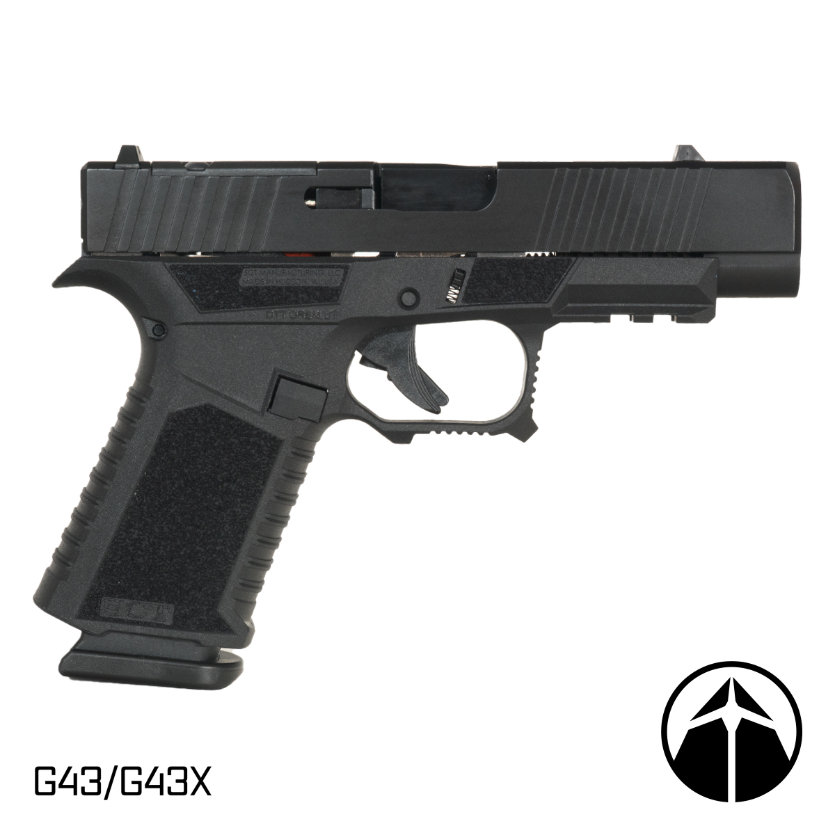 DTT Sentinel Ported Nitride Barrel G43X Compatible 9MM Black RMSc Integrated Comp Complete Handgun