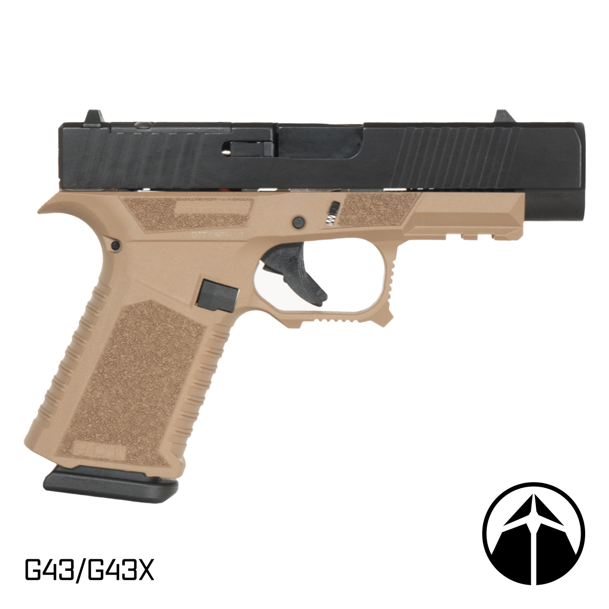 Complete Slide For Glock 43/43x – RMSc Cut, Black Nitride Barrel, USA Made By Kineti-Tech