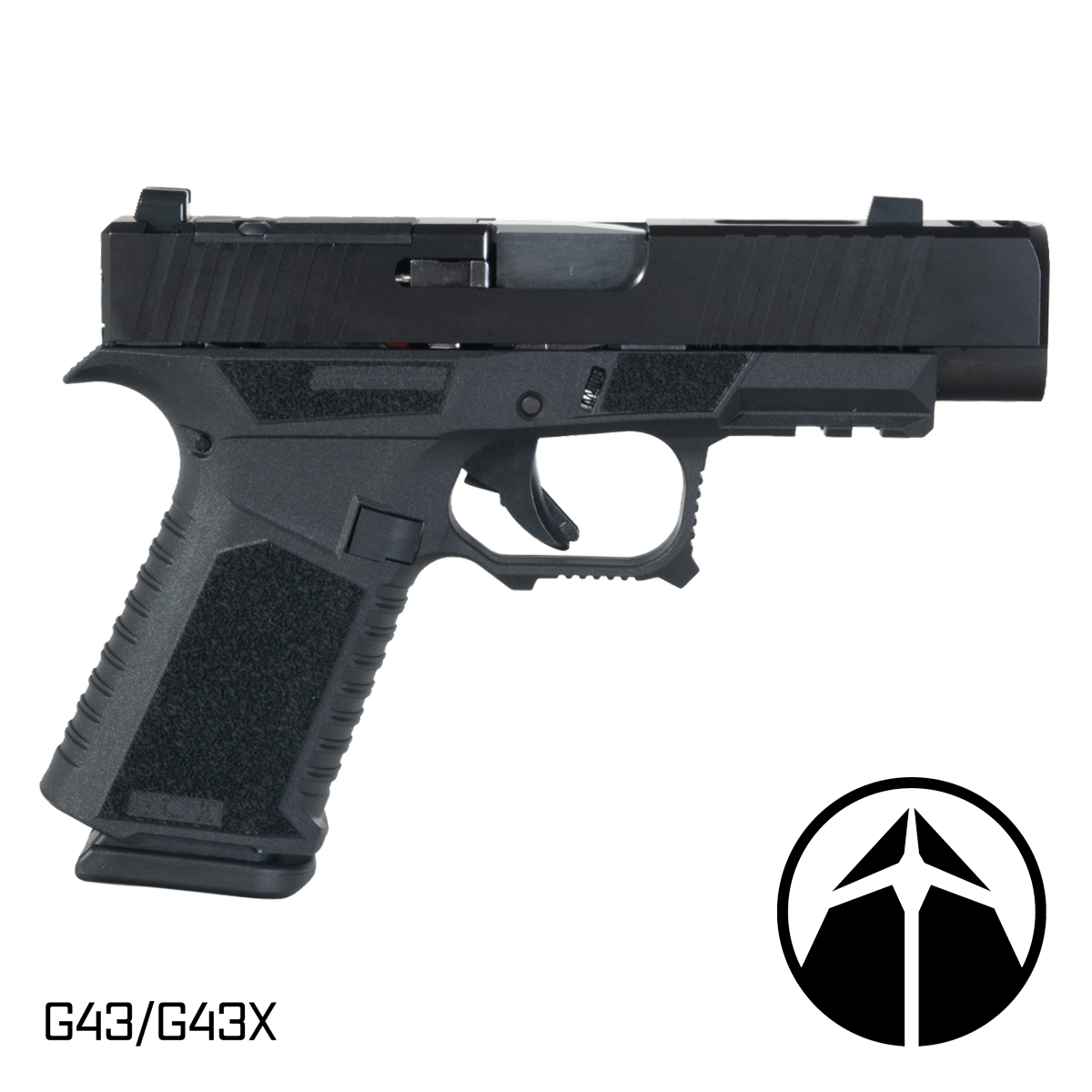 Davidson Defense Sentinel Polished Stainless Barrel G43 Compatible 9MM Black RMSc Integrated Comp Complete Handgun