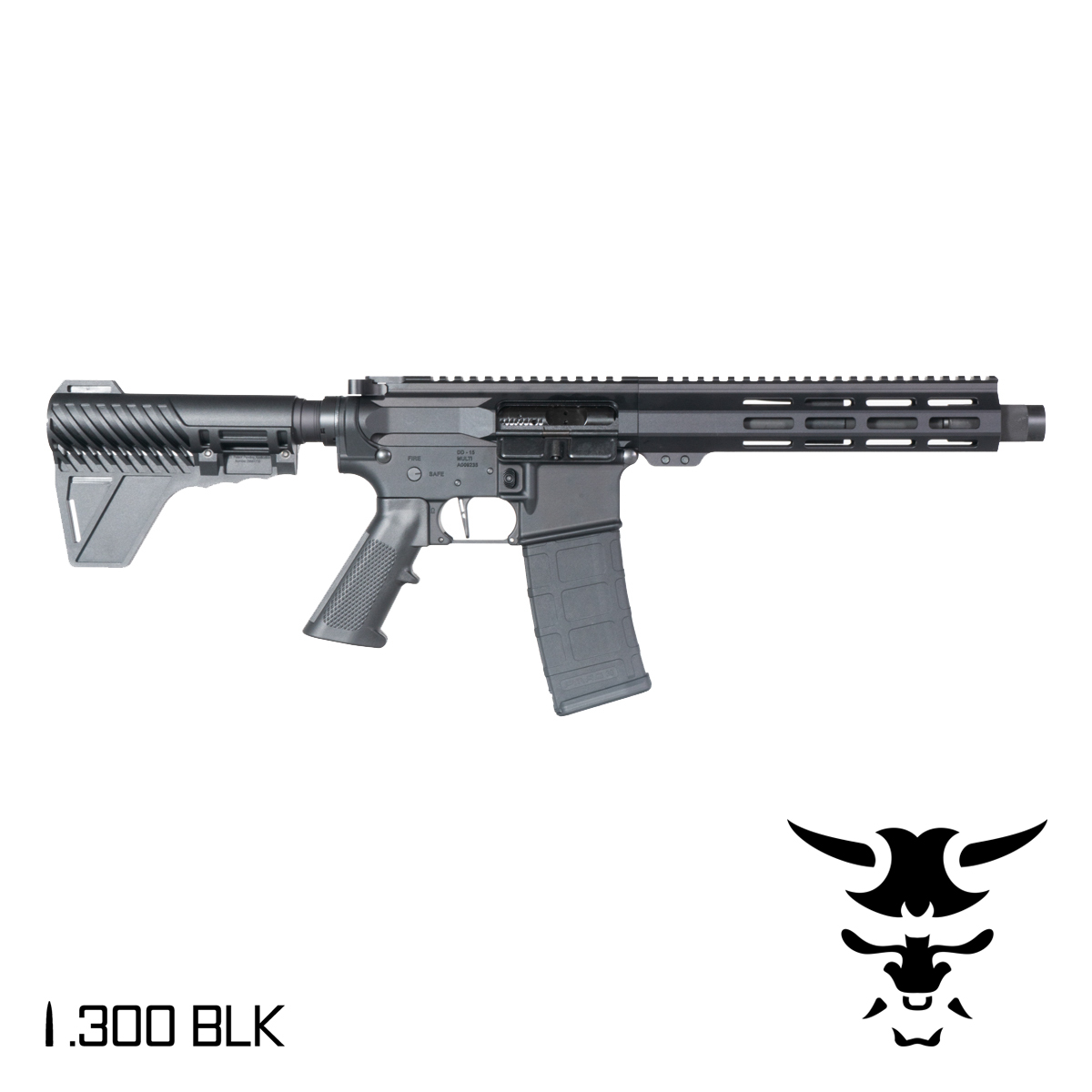 Davidson Defense Ronin 8.5-inch 1:8 .300 BLK AR-15 Pistol, Black Freefloat M-Lok Handguard, Straight Trigger Shoe