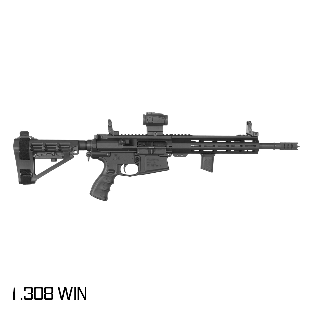Shock Skag LR-308 .308 Win 12.5-inch SBA4 Pistol w/ Valor MINI Optic & M-LOK Handguard