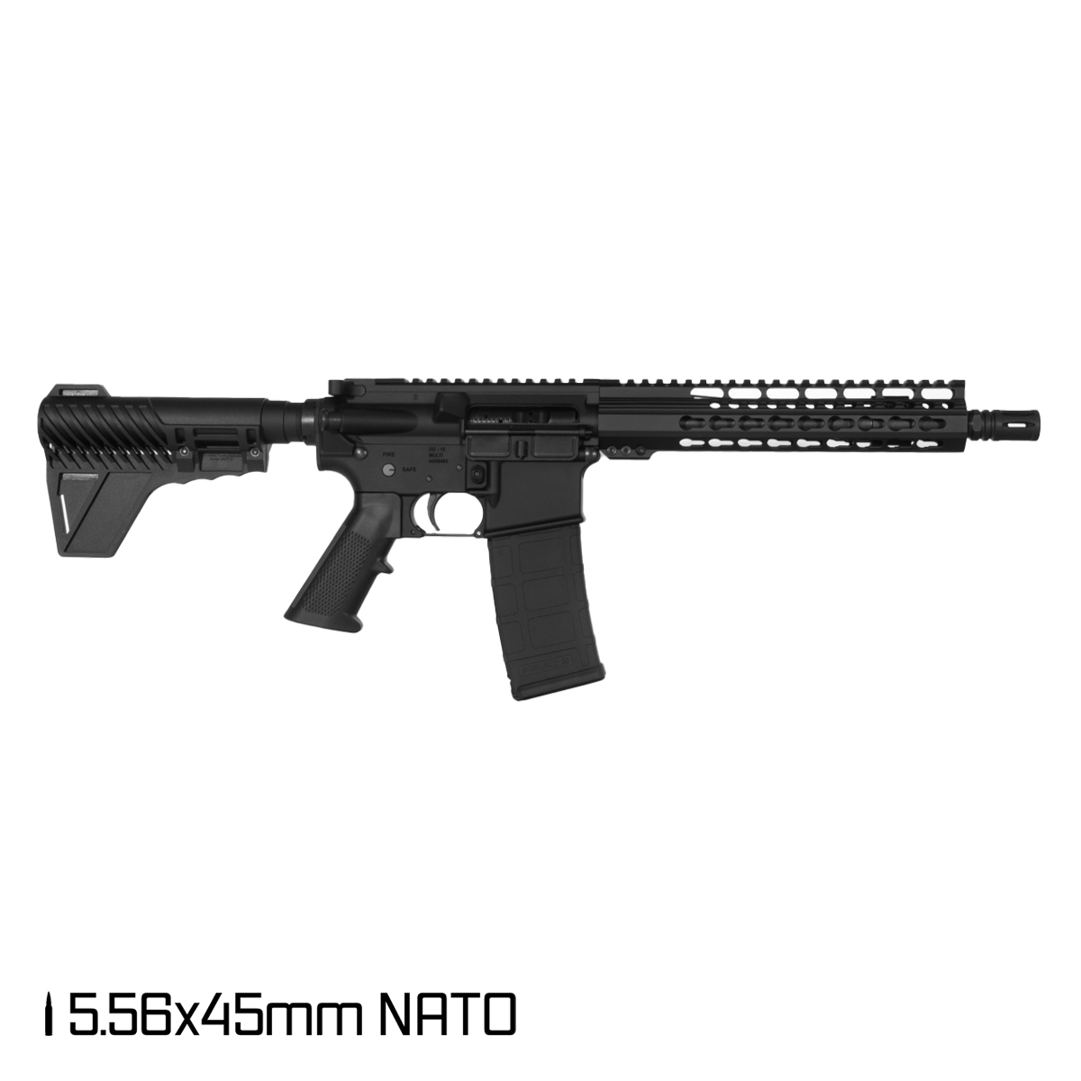 Davidson Defense Capture 10.5-inch Carbine-Gas 1:8 5.56 NATO AR-15 Pistol, Black Freefloat Keymod Handguard