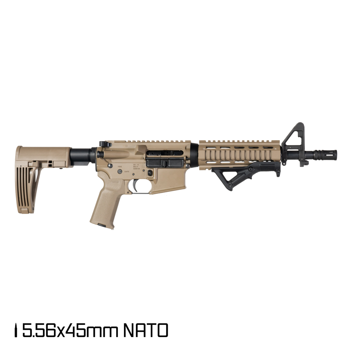 Davidson Defense X-18 5.56 NATO 10.5-inch AR-15 Complete Pistol, FDE, No Magazine Included