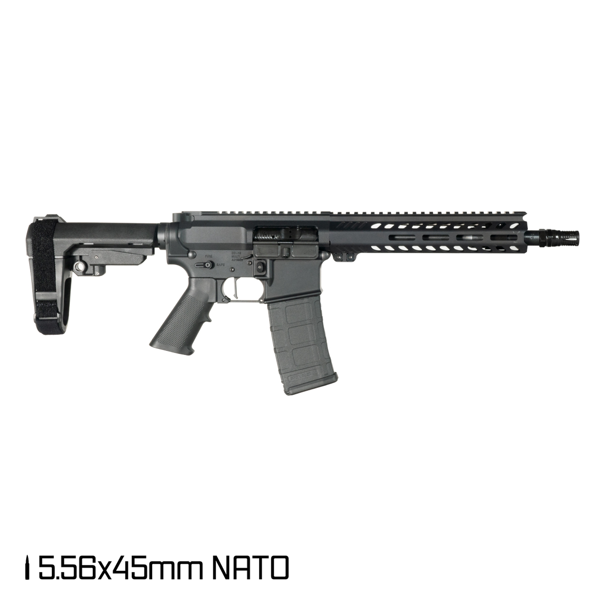 Davidson Defense Cutlass 10.5-inch 1:8 5.56 NATO Complete Pistol, Rare Breed FRT-15L3, Ambidextrous Bolt Catch, Plan B A7 Flash Hider