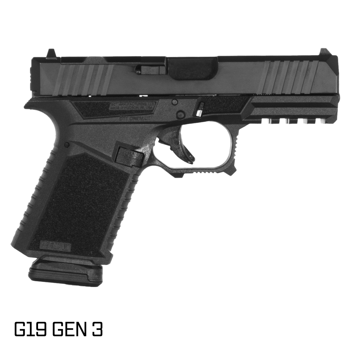 DTT Stiffler MFG Valkyrie Nitride Barrel G19 Gen 1-3 Compatible 9MM Black RMR Complete Handgun