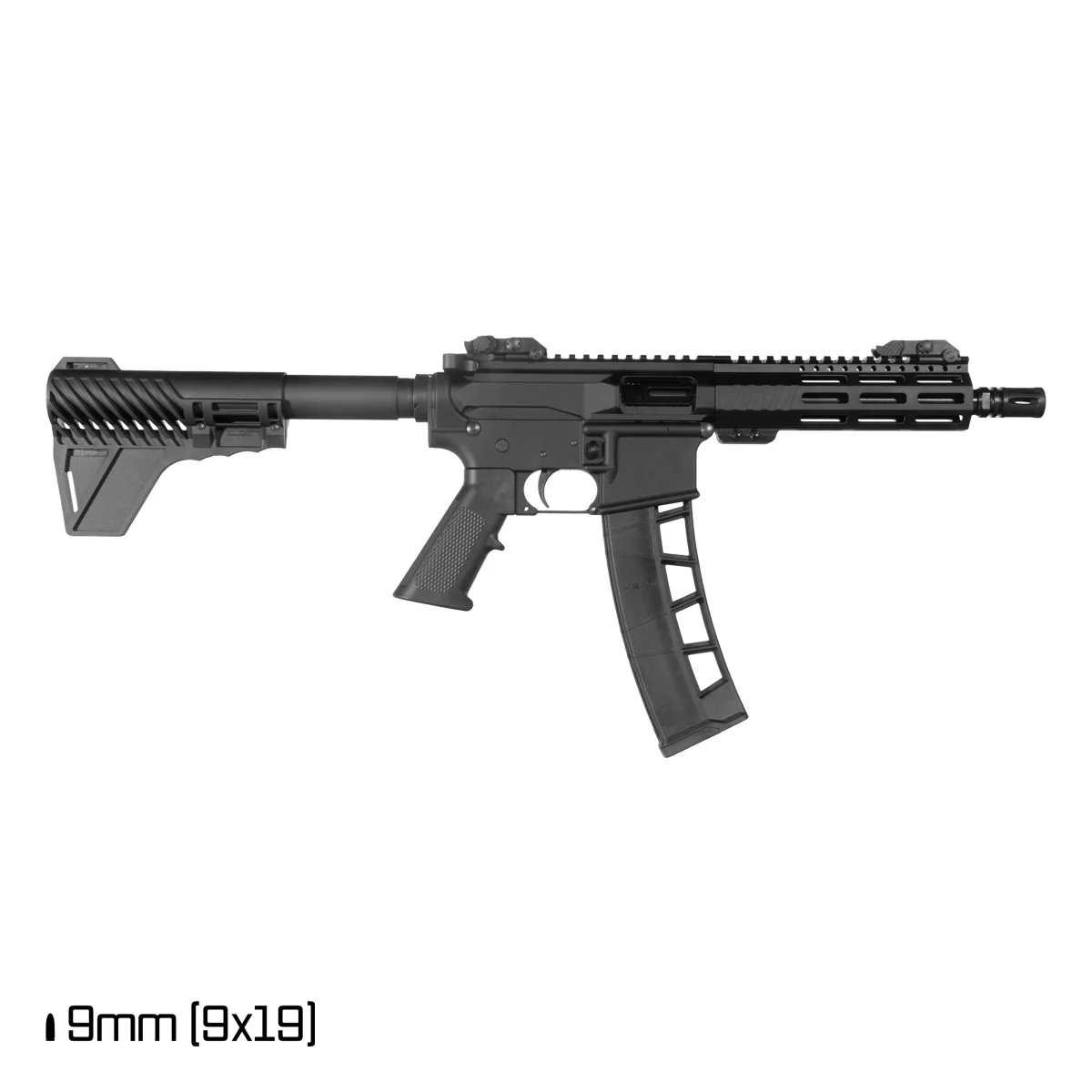 Davidson Defense 7.5-Inch 9mm AR-15 Pistol with Custom Engraved Lower, 7