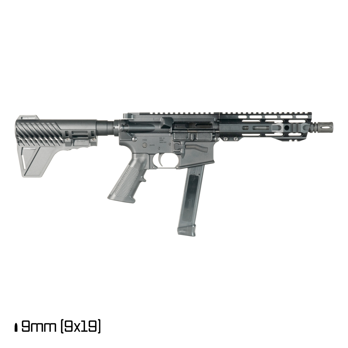 Davidson Defense Atriox 7.5-inch 1:10 9MM AR-9 Pistol, Black Freefloat M-Lok Handguard