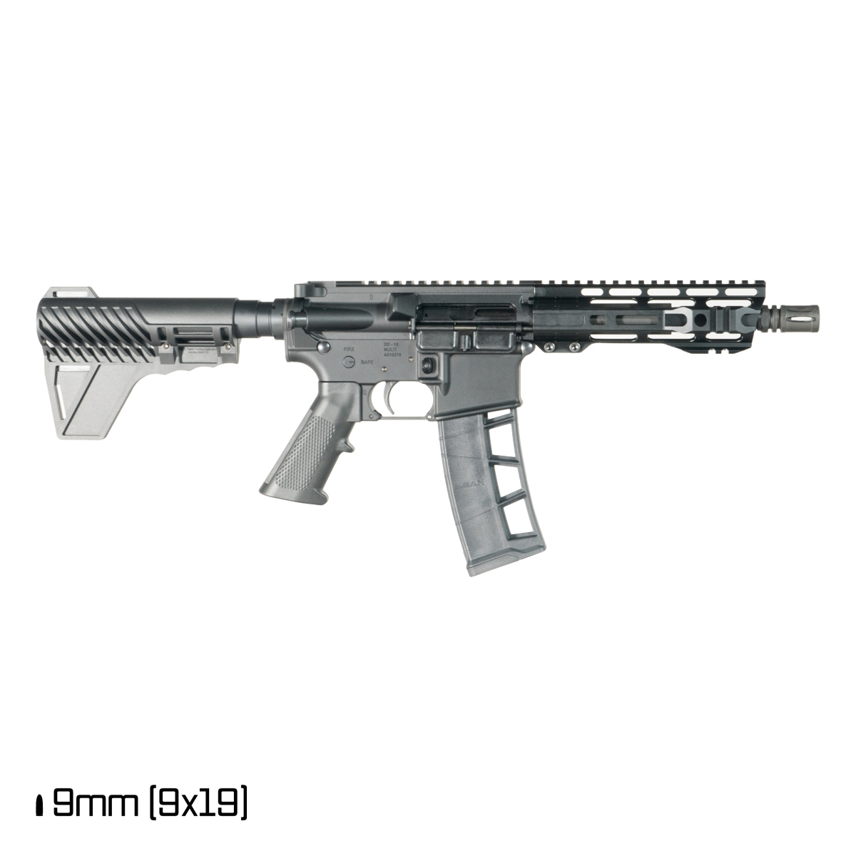 Davidson Defense Atriox 7.5-inch 1:10 9MM AR-15 Pistol, Black Freefloat M-Lok Handguard, 32-Round ExoMag