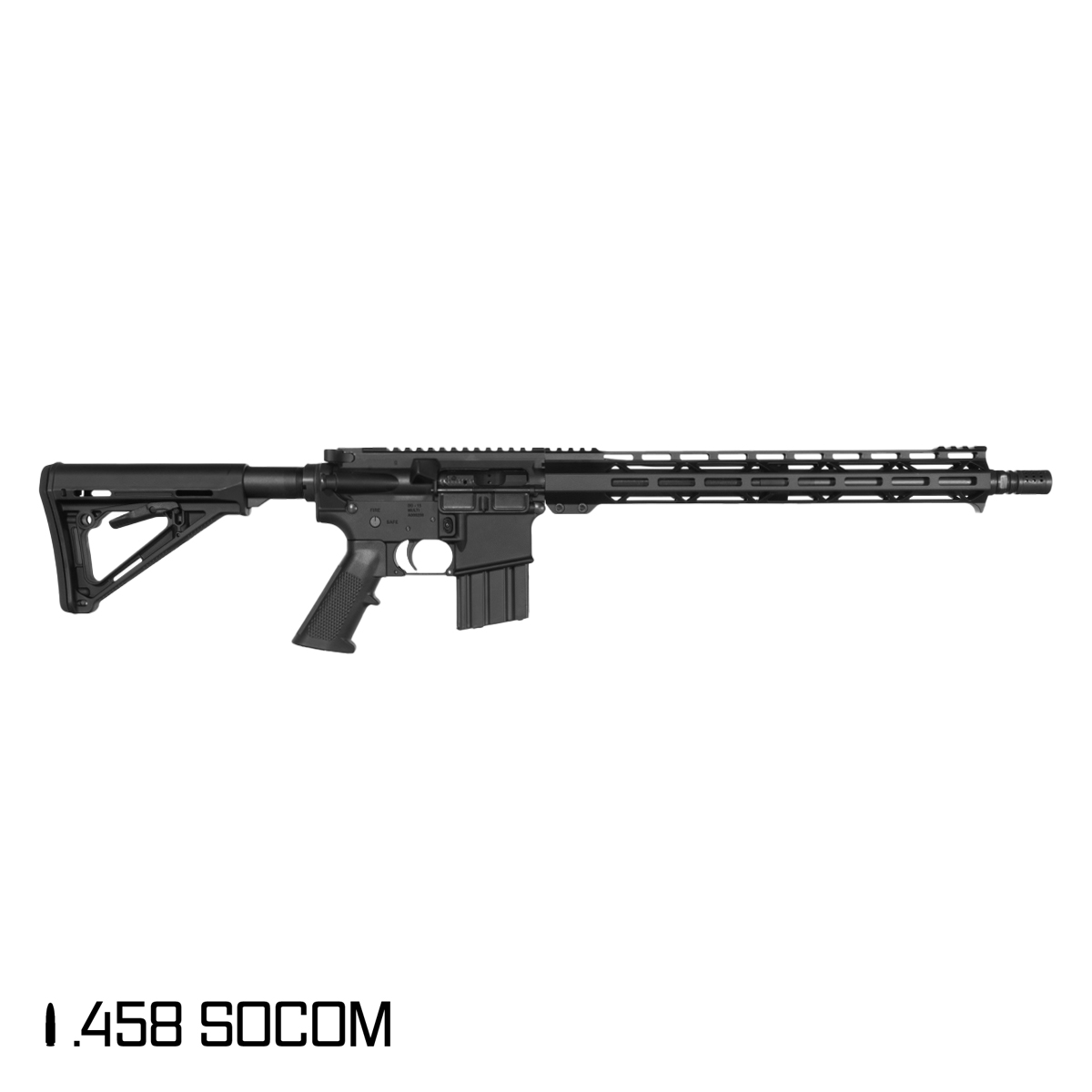 Davidson Defense Hog Hunter 16-inch Carbine-Gas 1:14 .458 SOCOM AR-15 Rifle, Black Freefloat M-Lok Handguard