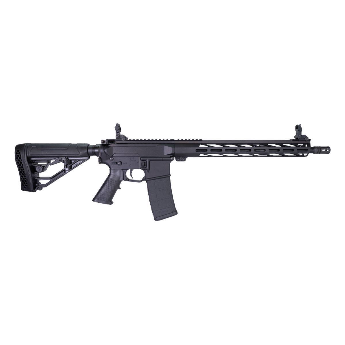Davidson Defense O.Y.L. (On Your Left) Left-Handed 16.5-inch Mid-Gas 1:7 5.56 NATO AR-15 Rifle, Black Freefloat M-Lok Handguard