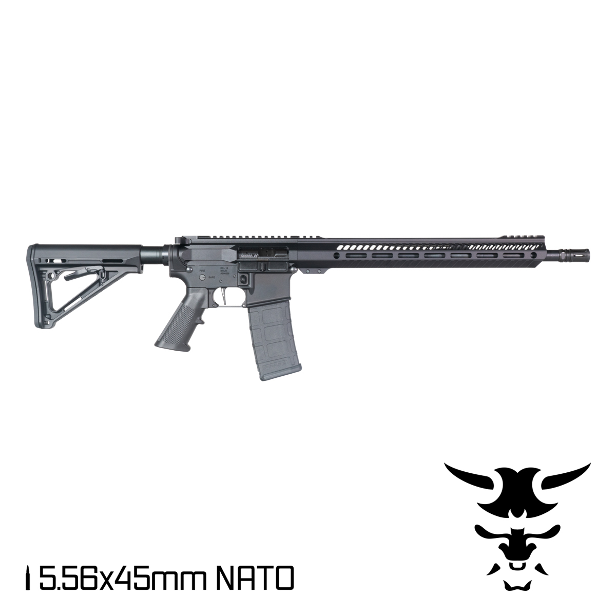 Davidson Defense Ronin Competition 16.5-inch 1:7 5.56 NATO AR-15 Rifle, Black Freefloat M-Lok Handguard, Straight Trigger Shoe