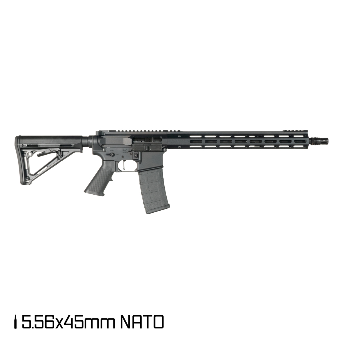 Davidson Defense Ronin Competition 16.5-inch 1:7 5.56 NATO Complete Rifle, Rare Breed FRT-15L3 Flat Trigger, Ambidextrous Bolt Catch, Plan B A7 Flash Hider