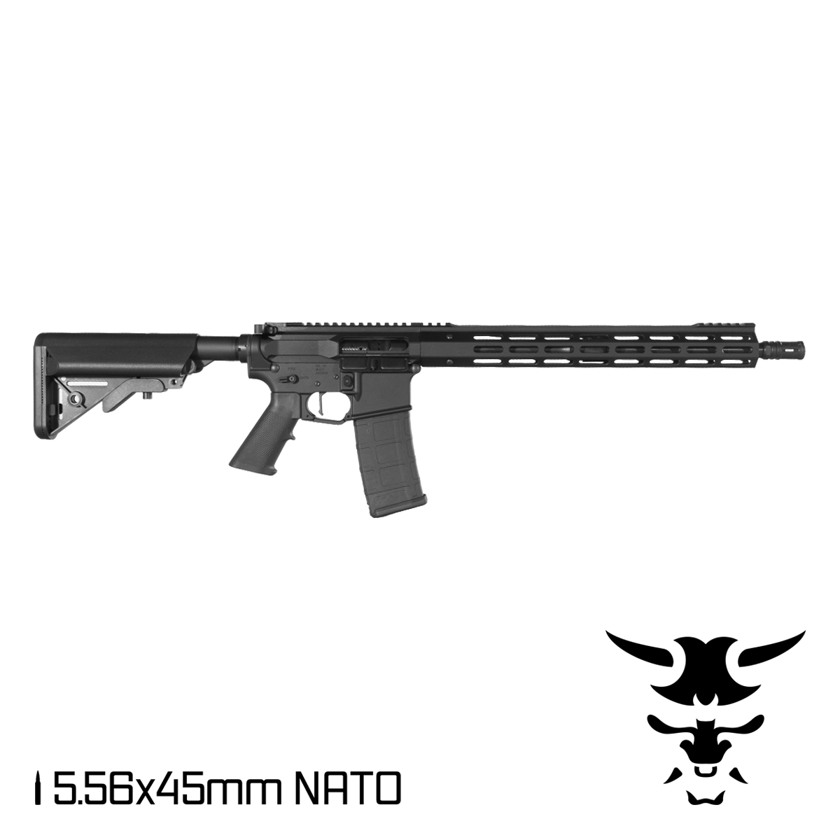 Davidson Defense Ronin Competition 16-inch 1:7 5.56 NATO Complete Rifle, Rare Breed FRT-15L3 Flat Trigger