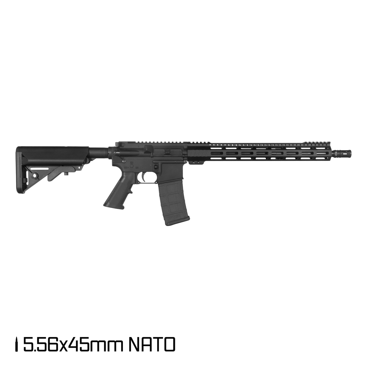 Davidson Defense Aegis Lightweight Mid-Gas 1:7 5.56 NATO AR-15 Freefloat M-Lok Handguard Complete Rifle, Spike's Tactical PHU Skull Lower