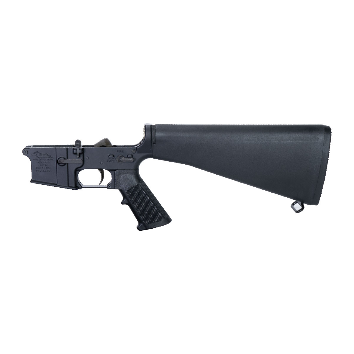 DTT M16A2 AR-15 Rifle Lower Build Kit w/ Anderson AR-15 Lower Receiver, Omega Manufacturing A2 Style AR Fixed Stock