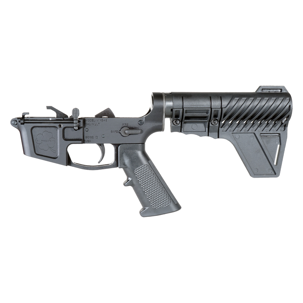  DTT Foxtrot Mike .45 ACP AR-45 Pistol Lower Build Kit w/ Gauntlet Arms Polymer stabilizing brace - Black
