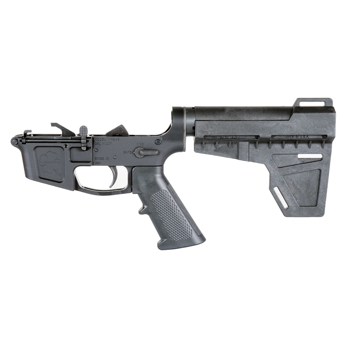  DTT Foxtrot Mike .45 ACP AR-45 Pistol Lower Build Kit w/ KAK Industry Blade Pistol Arm Stabilizer Brace