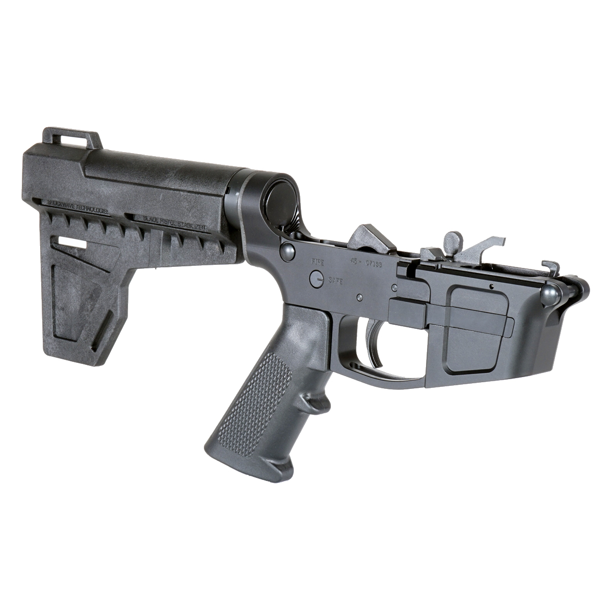DDS 'Foxtrot Mike .45 ACP AR-15 Lower Kit w/KAK Brace'  AR-15 Pistol Lower Build Kit