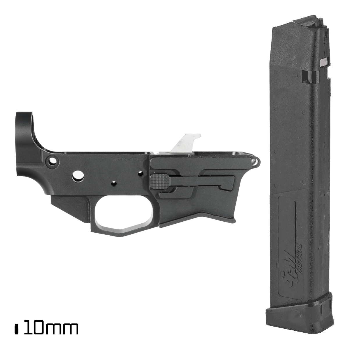 Wolfpack Armory Stripped Lower Receiver, SGM Tactical 10MM 30 Round Magazine