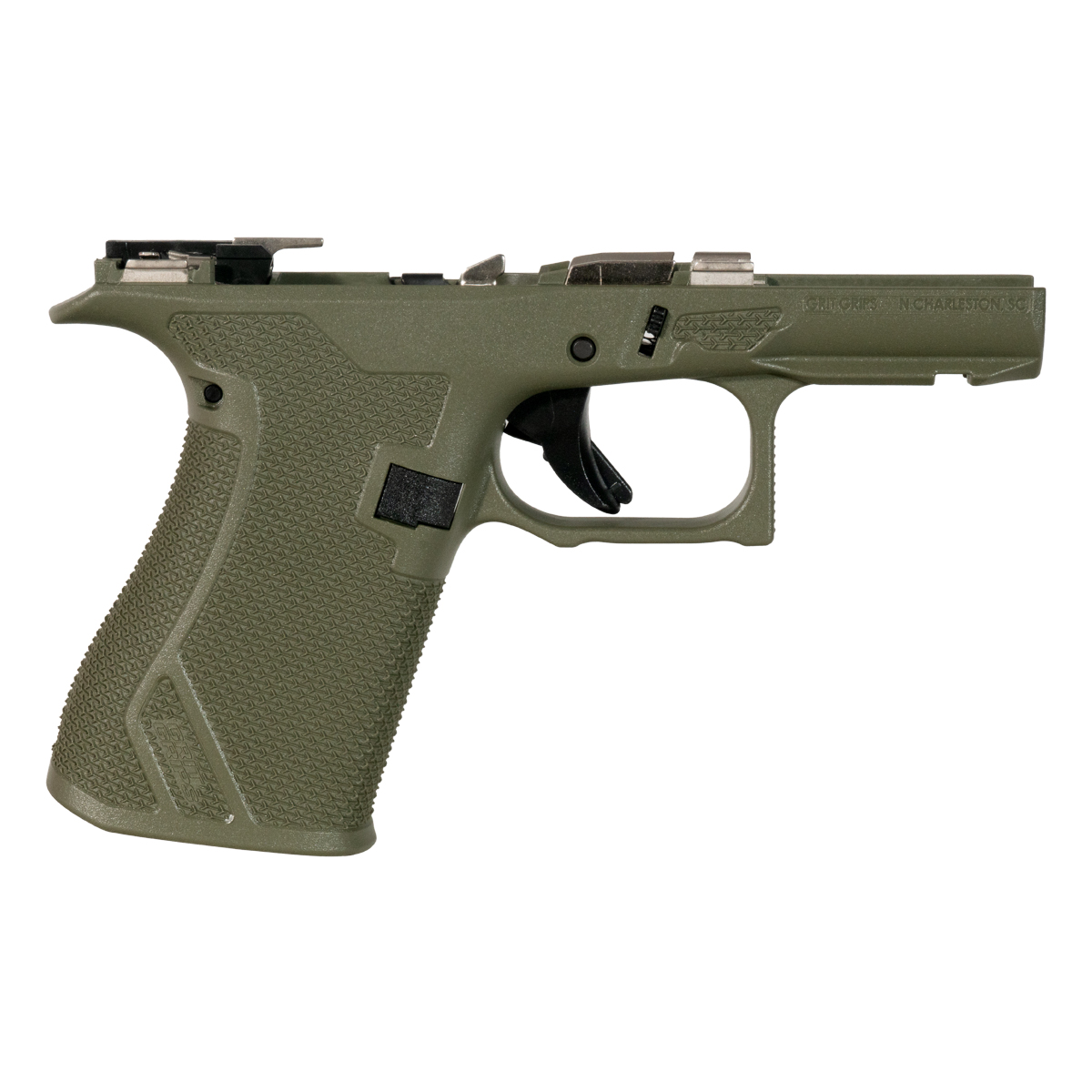 Grit Grips G43X/G48 Assembled Serialized Frame Bundle, OD Green, 18° Grip, Lower Parts Kit & Locking Block