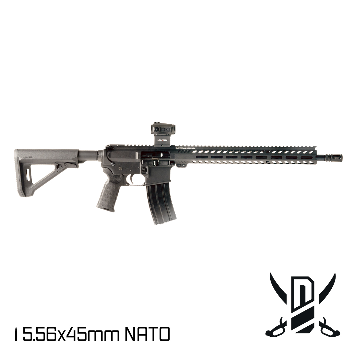  Davidson Defense CUTLASS AR-15 Rifle 5.56x45mm 16-inch Mid Gas, M-LOK Freefloat Handguard, Magpul RL Stock K2XL Grip
