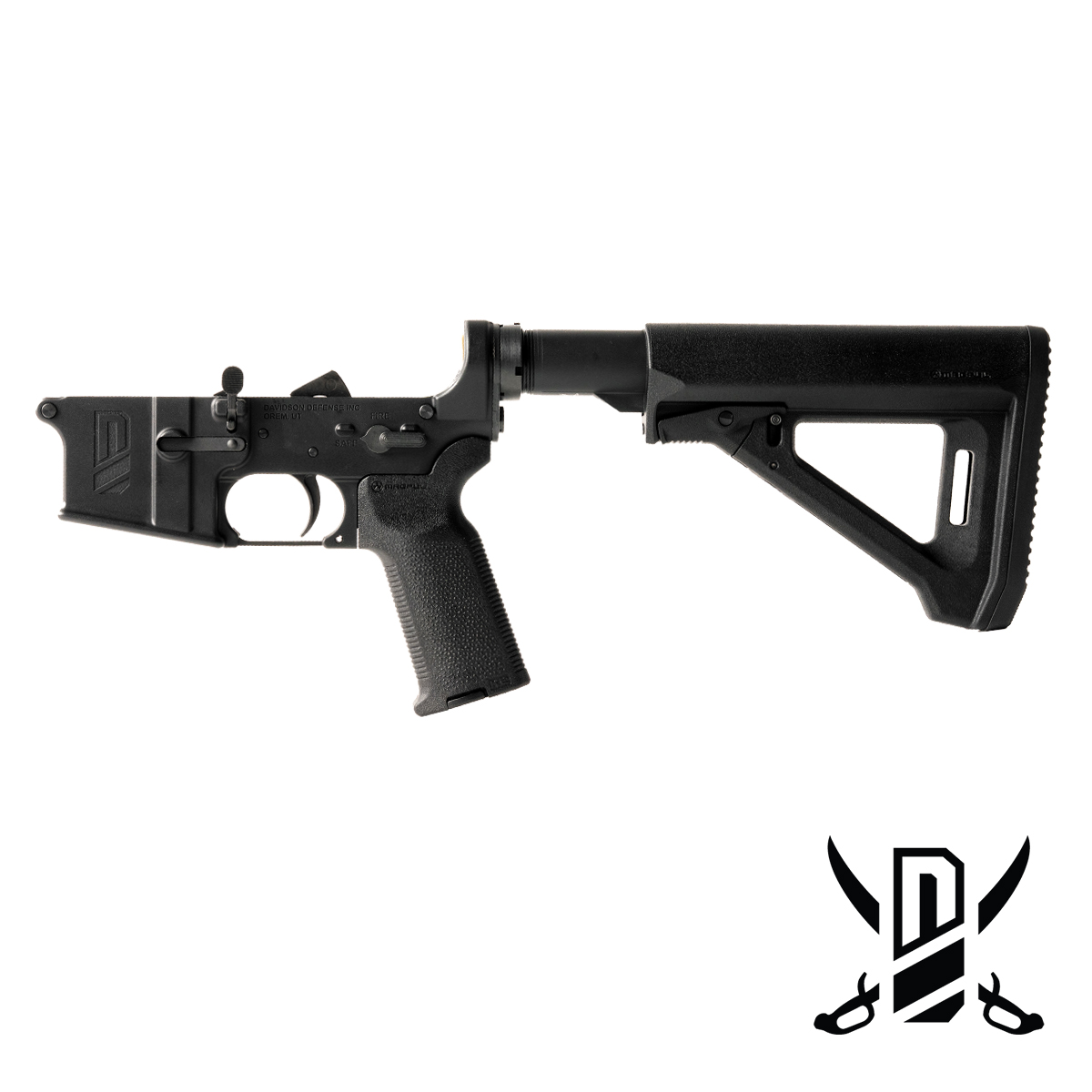 Davidson Defense CUTLASS AR-15 Lower Receiver, Magpul RL Stock K2XL Grip