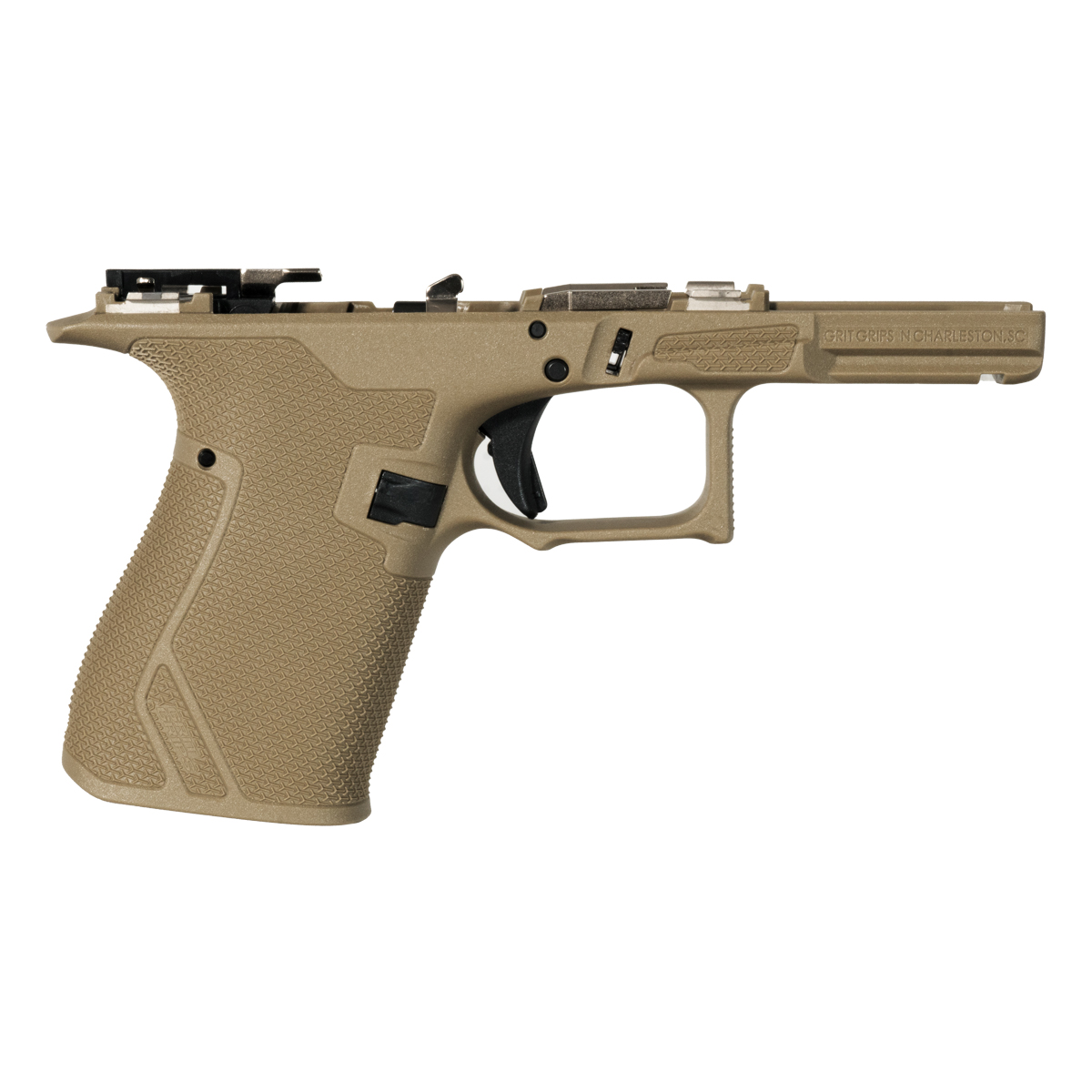  Grit Grips Pistol Frame For G19 Gen3 Pistols, Assembled, FDE (Serialized Frame)