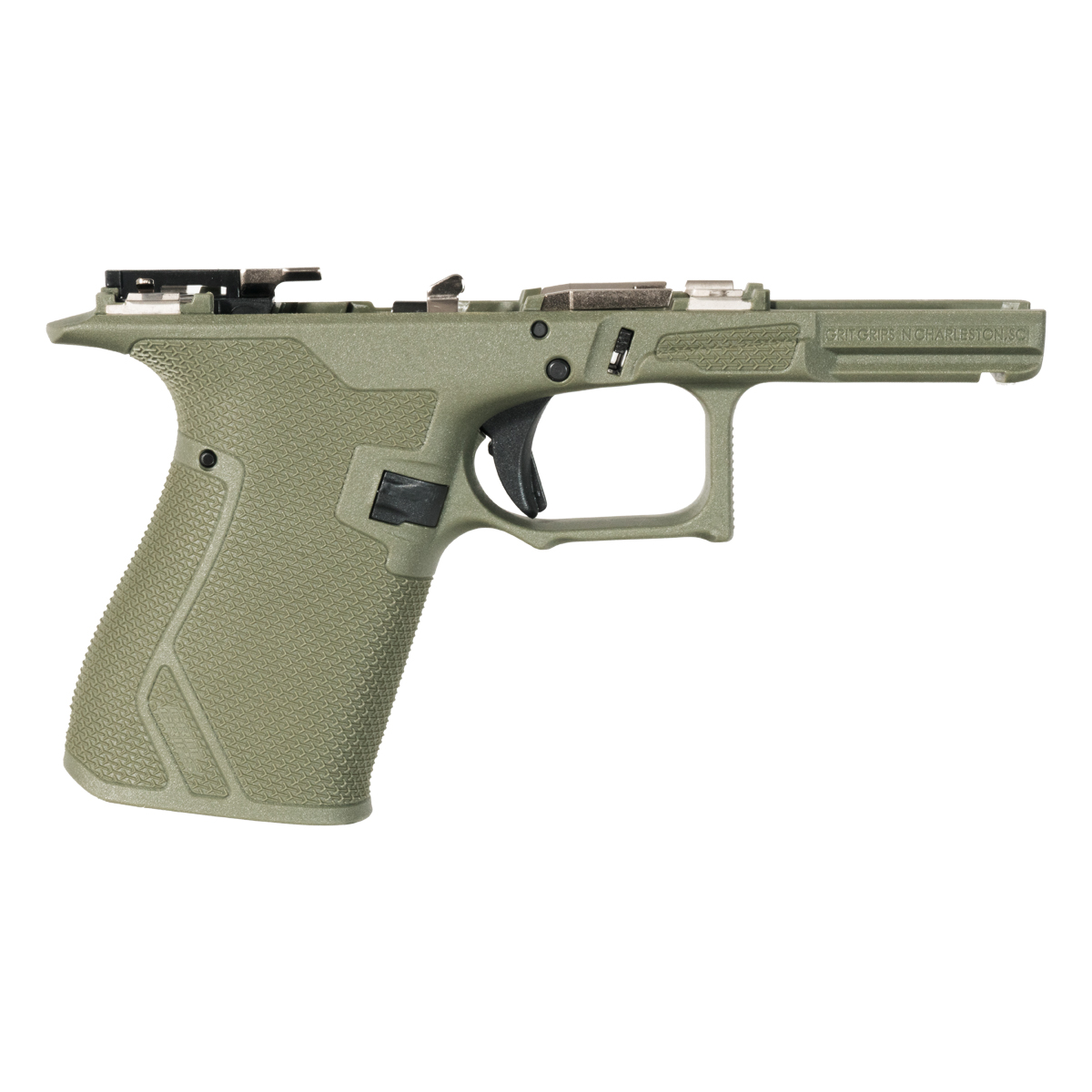  Grit Grips Pistol Frame For G19 Gen3 Pistols, Assembled, Green (Serialized Frame)
