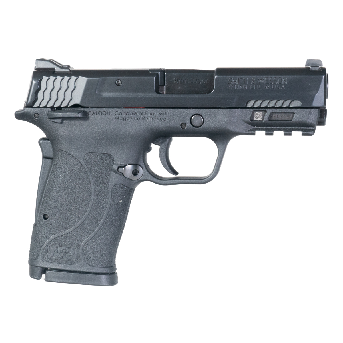  Smith & Wesson M&P9 Shield EZ M2.0 9MM Handgun, Thumb Safety, Two 8 Round Magazines, Black