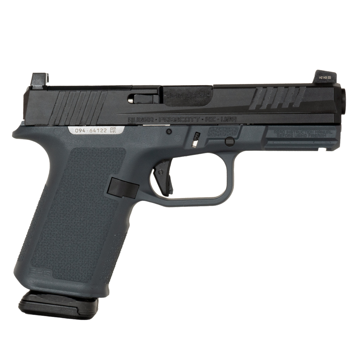  Ruger RXM Pistol, Striker Fired Semi-automatic, Magpul EHG Gray Frame, 9MM, 4