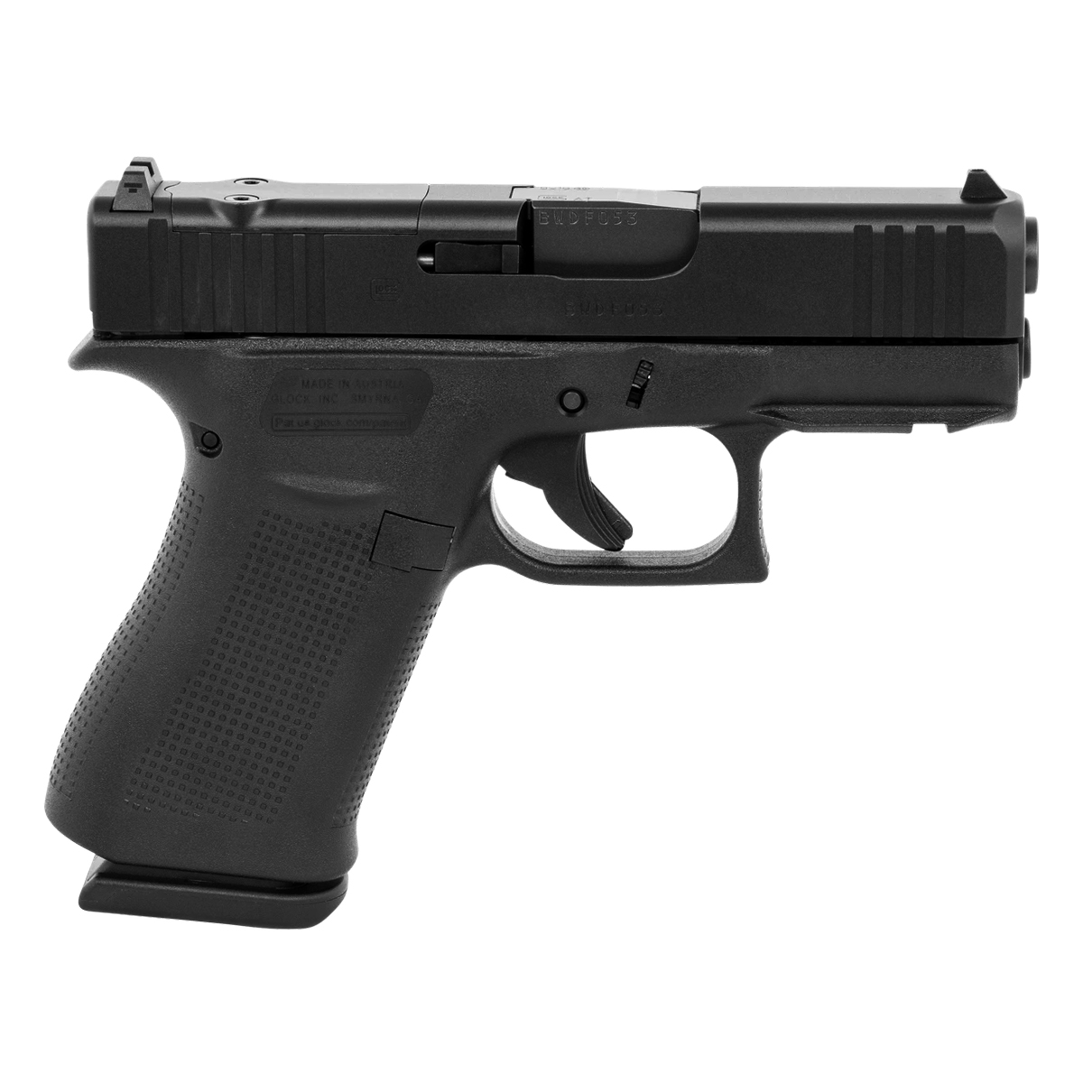 GLOCK 43X MOS 9mm Sub-Compact Striker-Fired Pistol, 3.41