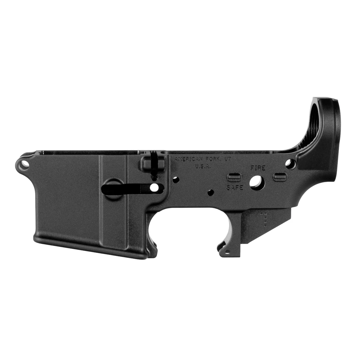 Davidson Defense M4 AR-15 Stripped Lower Receiver, No Logo, 7075-T6 Forged Aluminum, Type III Hardcoat Anodized