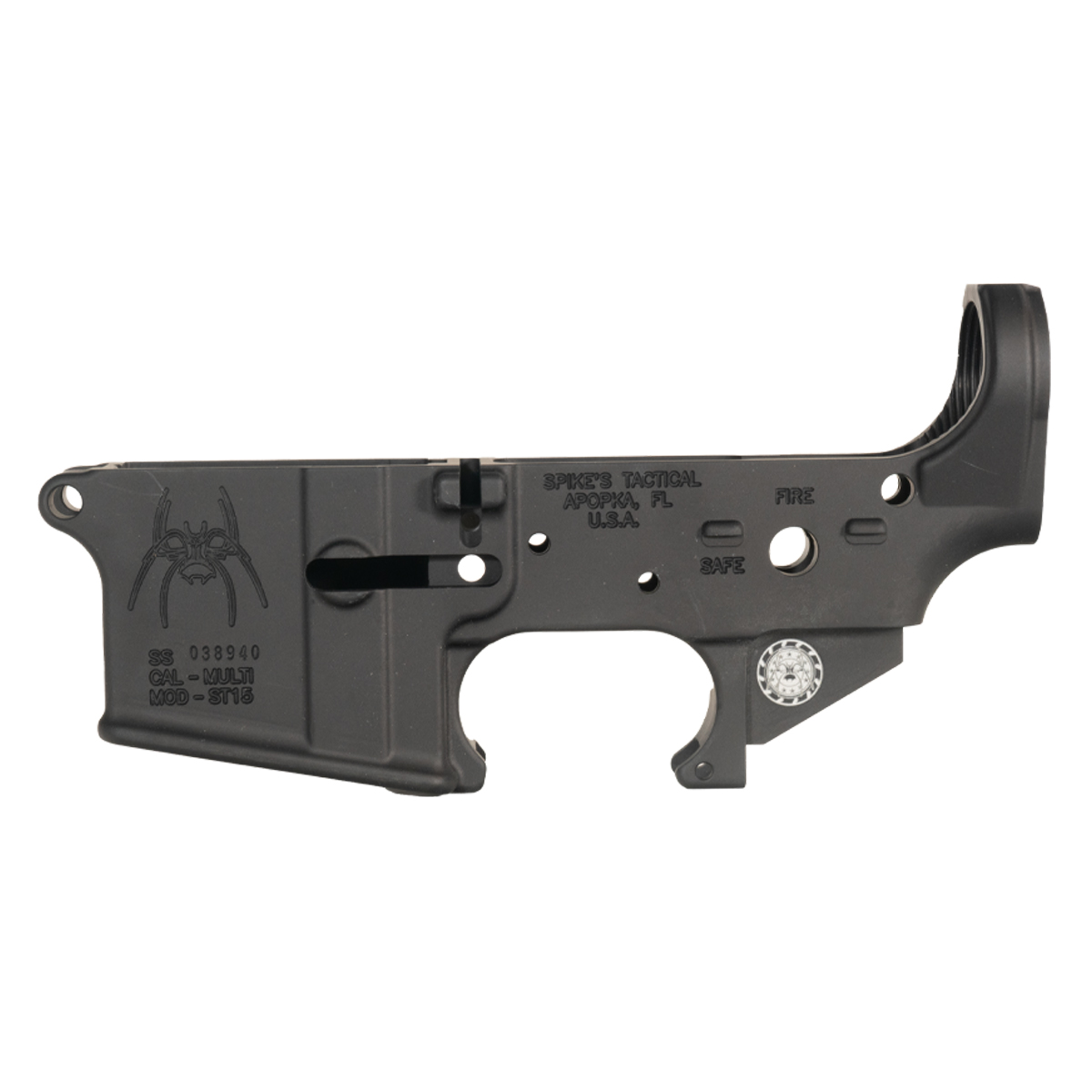 Spike's Tactical Blemished Spike's Tactical Stripped Lower Receiver, Safe/Fire Text