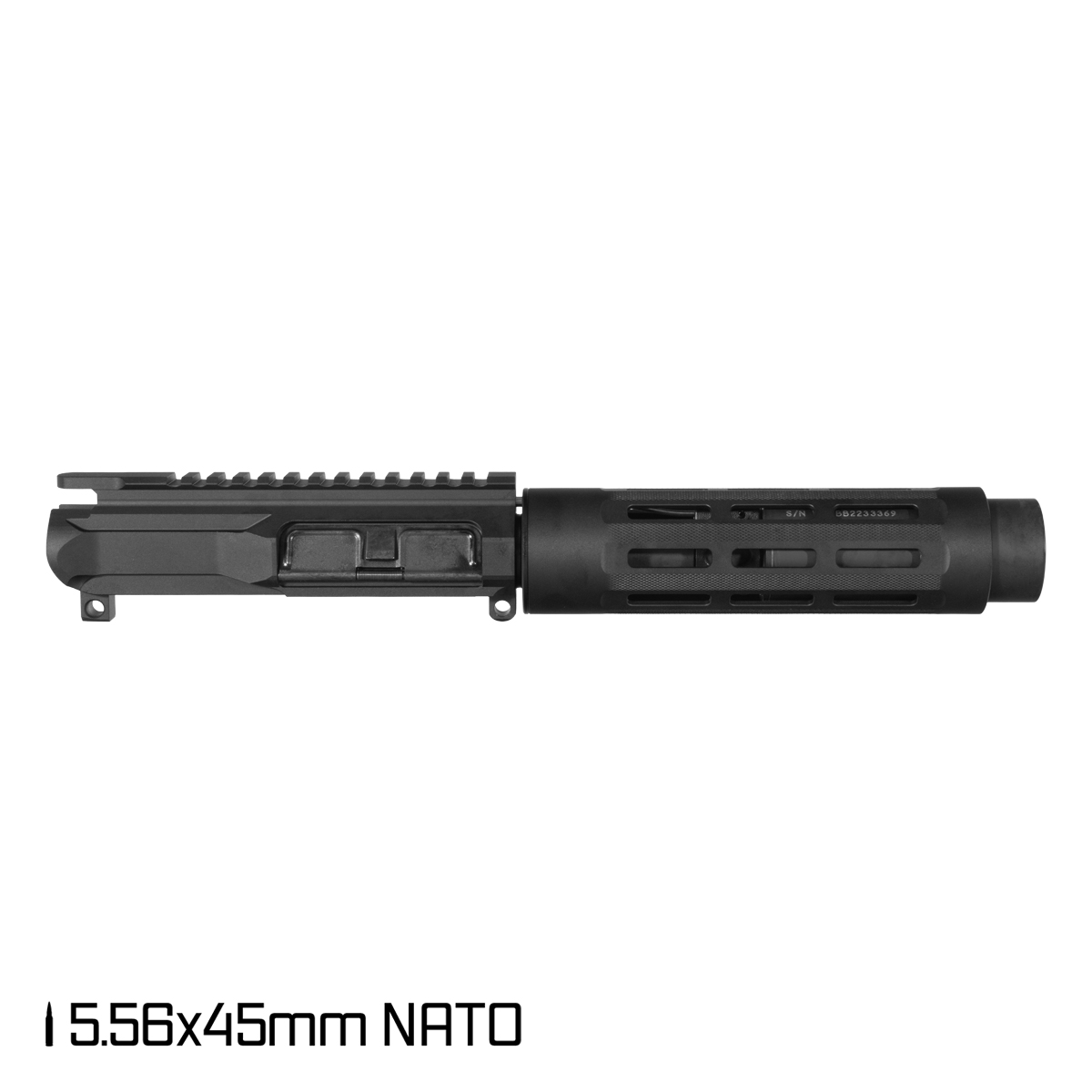 Davidson Defense PC 7.5-inch Pistol-Gas 1:7 5.56 NATO AR-15 M-Lok Pistol Upper Build Kit, Witt Machine Big Body Tu-Tu-Three Suppressor