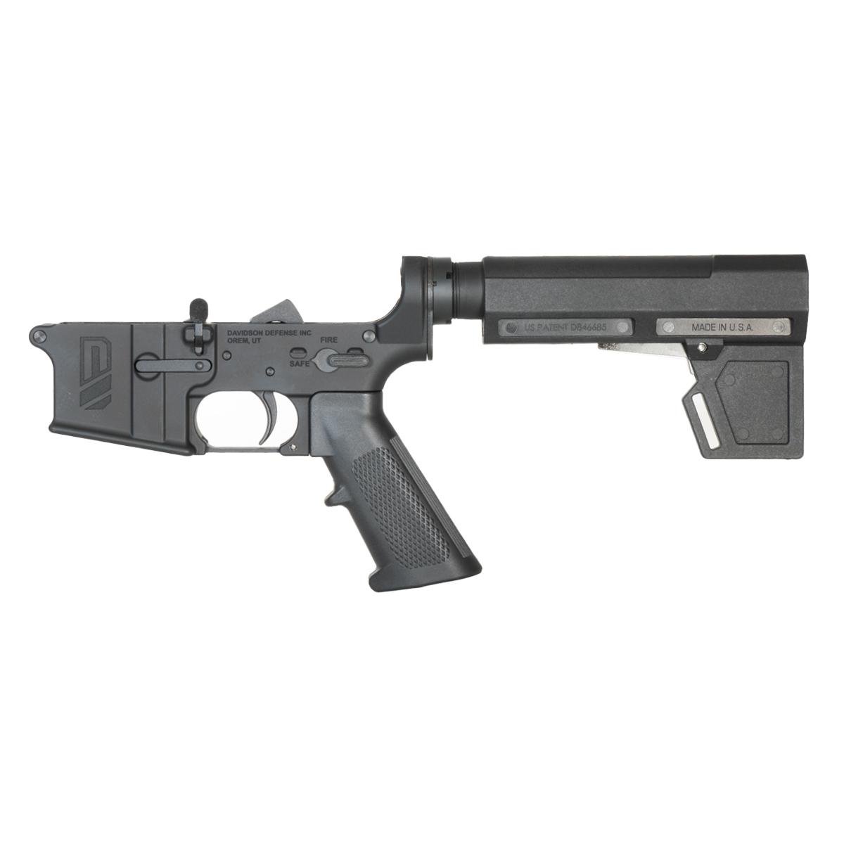 DTT AR-15 Pistol Lower Build Kit w/ Davidson Defense Engraved AR-15 Lower Receiver